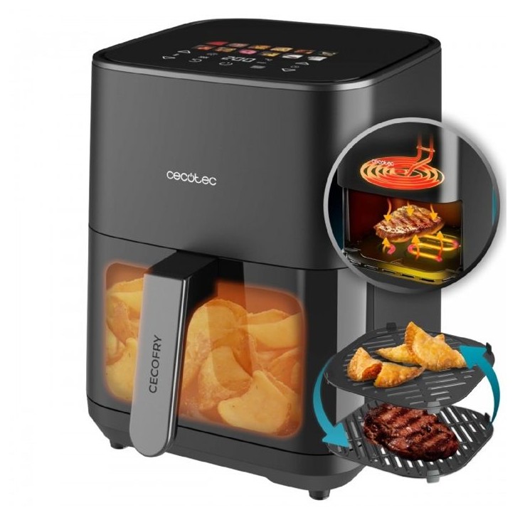 Friteuse a air sans huile CECOTEC CECOFRY&GRILL DUOHEAT 4000 4L Grill