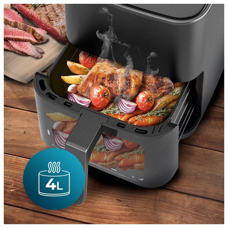 Friteuse a air sans huile CECOTEC CECOFRY&GRILL DUOHEAT 4000 4L Grill
