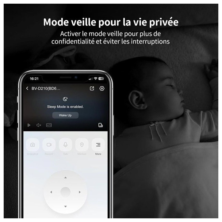 Caméra de surveillance - BEANS VIEW - D210 2K - Intérieur - WiFi - Vision nocturne