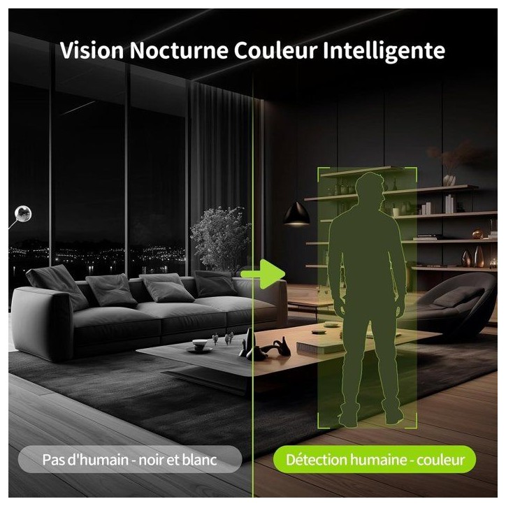Caméra de surveillance - BEANS VIEW - D210 2K - Intérieur - WiFi - Vision nocturne