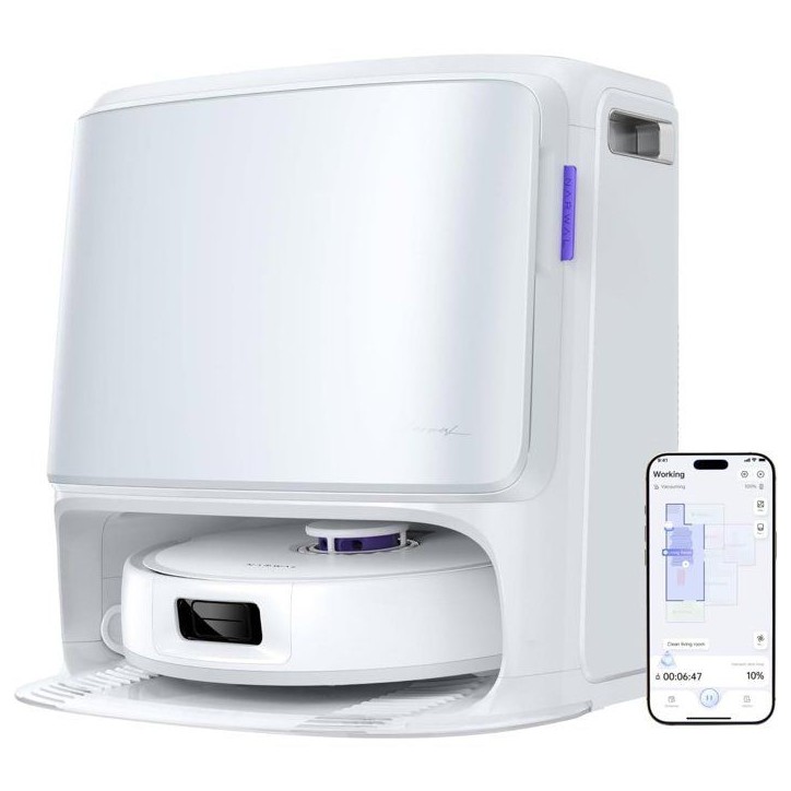 NARWAL Freo Z10 - Robot Aspirateur et Laveur avec Systeme Anti-Enchevetrement - 15000 Pa - Base Autonome - Nettoyage a 75°C