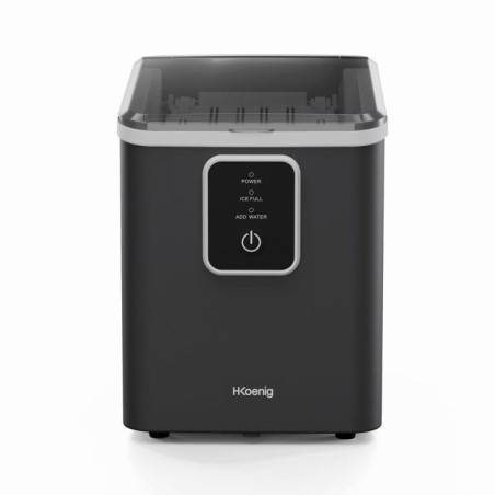 Machine a glaçons HKoeNIG - KUB12 - Jusqu'a 12kg de glaçons par jour - 6 a 13 minutes de production - 120W - Noir