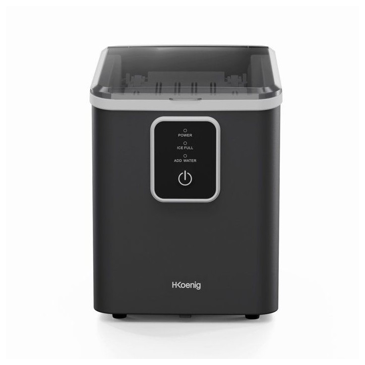 Machine a glaçons HKoeNIG - KUB12 - Jusqu'a 12kg de glaçons par jour - 6 a 13 minutes de production - 120W - Noir