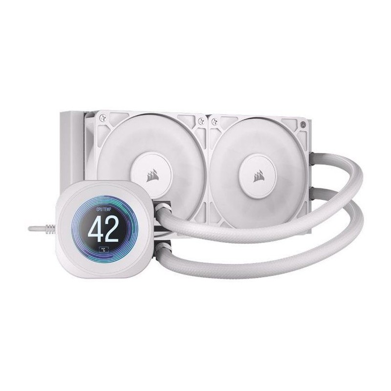 Watercooling Corsair Nautilus 240 RS LCD - Blanc - 240 mm