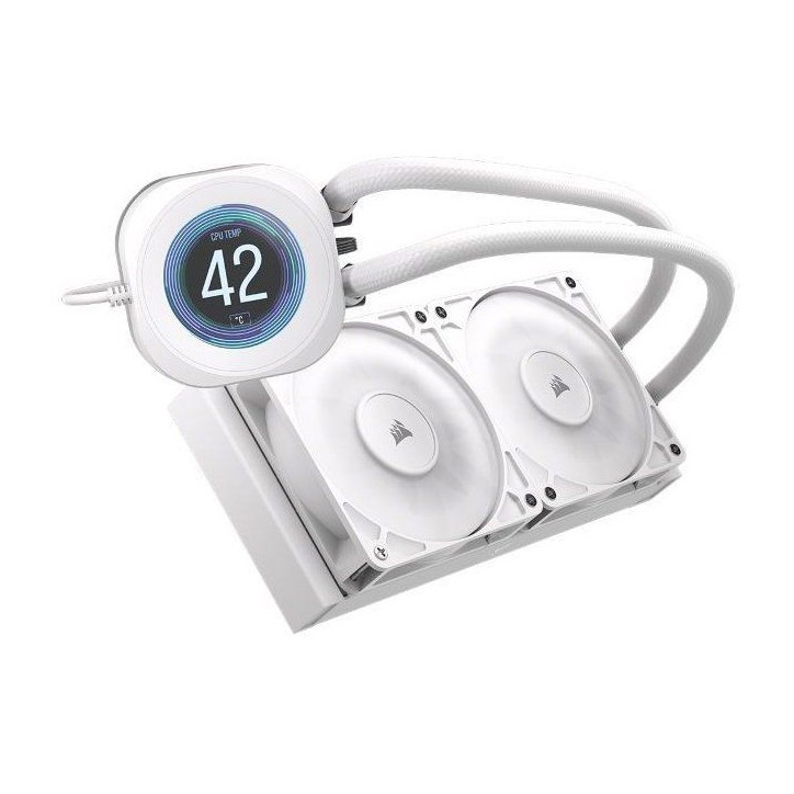 Watercooling Corsair Nautilus 240 RS LCD - Blanc - 240 mm