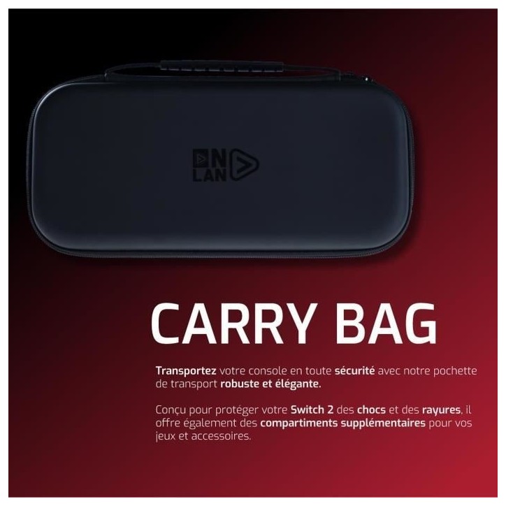 Sacoche de protection et transport - ONLAN - Nintendo Switch 2 - Noir Sacoche de protection et transport - ONLAN - Nintendo Switch 2 - Noir
