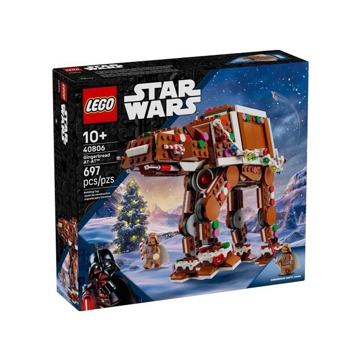 LEGO Star Wars 40806 - AT-AT Walker Façon Pain d'Épices + Dark Vador - Set pour Enfant - A partir de 10 ans LEGO Star Wars 40806 - AT-AT Walker Façon Pain d'Épices + Dark Vador - Set pour Enfant - A partir de 10 ans