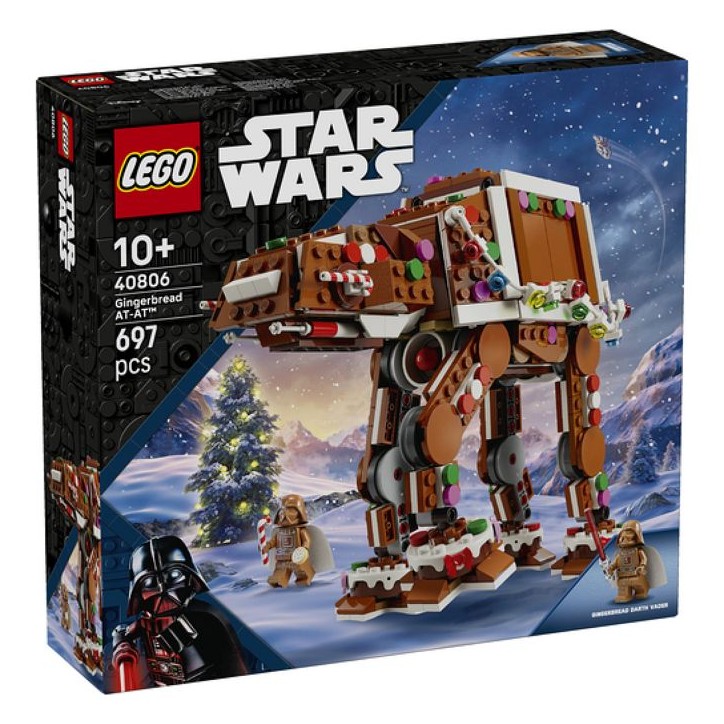 LEGO Star Wars 40806 - AT-AT Walker Façon Pain d'Épices + Dark Vador - Set pour Enfant - A partir de 10 ans LEGO Star Wars 40806 - AT-AT Walker Façon Pain d'Épices + Dark Vador - Set pour Enfant - A partir de 10 ans