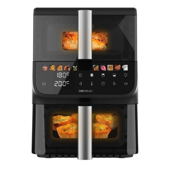 Friteuse a air sans huile CECOTEC CECOFRY DUOLEVEL 10000 DUOSIZE WINDOW 10L Fenetre Friteuse a air sans huile CECOTEC CECOFRY DUOLEVEL 10000 DUOSIZE WINDOW 10L Fenetre
