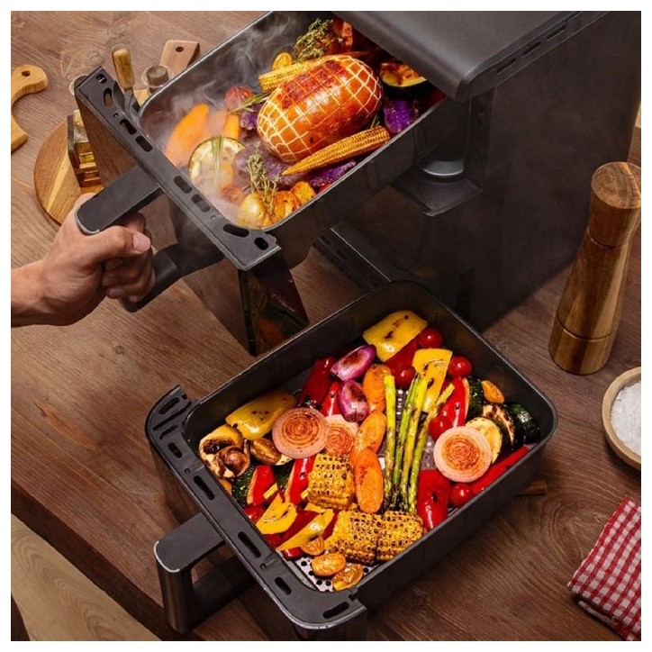 Friteuse a air sans huile CECOTEC CECOFRY DUOLEVEL 10000 DUOSIZE WINDOW 10L Fenetre Friteuse a air sans huile CECOTEC CECOFRY DUOLEVEL 10000 DUOSIZE WINDOW 10L Fenetre