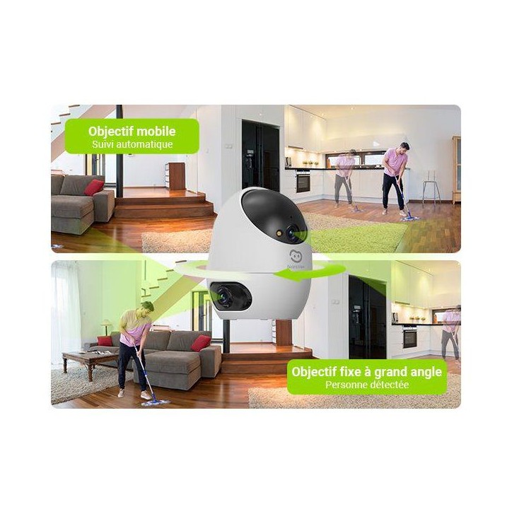 Caméra de surveillance - BEANS VIEW - D220 Dual 2K - Intérieur - WiFi - Vision nocturne Caméra de surveillance - BEANS VIEW - D220 Dual 2K - Intérieur - WiFi - Vision nocturne