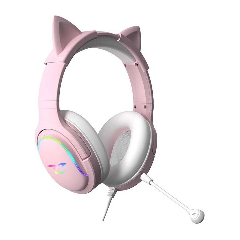 Casque gaming - SUBSONIC - Spectra LED Rose - Haut-parleurs 50 mm - LE