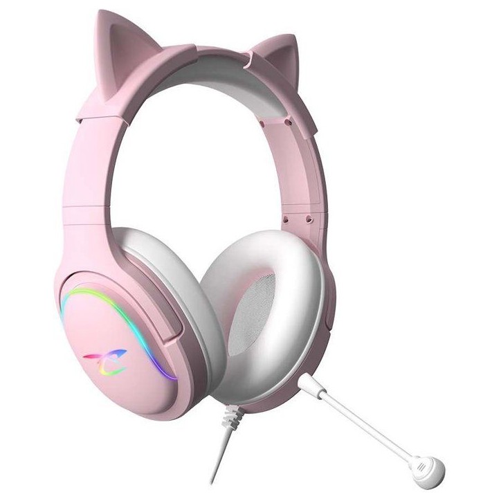 Casque gaming - SUBSONIC - Spectra LED Rose - Haut-parleurs 50 mm - LED RGB dynamiques - Multi-plateformes
