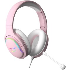 Casque gaming - SUBSONIC - Spectra LED Rose - Haut-parleurs 50 mm - LED RGB dynamiques - Multi-plateformes
