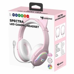 Casque gaming - SUBSONIC - Spectra LED Rose - Haut-parleurs 50 mm - LE