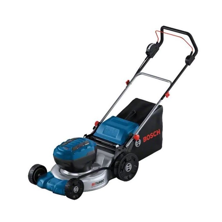 Bosch Professional 18V Tondeuse a gazon sans-fil GRA 18V2-46 (46 cm de coupe, bac ramassage 60 l, mulching) sans batterie