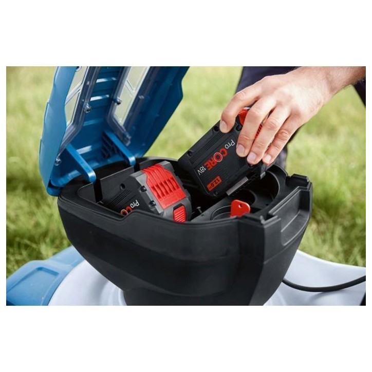 Bosch Professional 18V Tondeuse a gazon sans-fil GRA 18V2-46 (46 cm de coupe, bac ramassage 60 l, mulching) sans batterie
