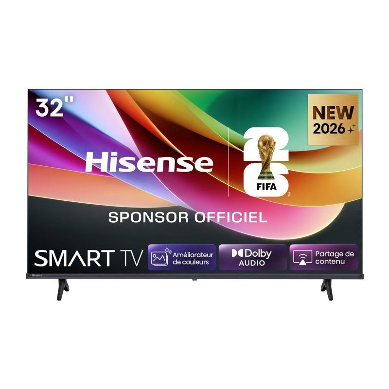 Hisense 32A4S - TV LED 32 (80 cm) - HD Ready 1366x768 - Smart TV - 2 H