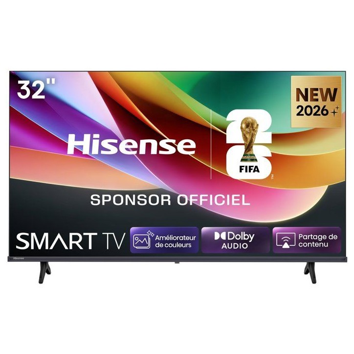 Hisense 32A4S - TV LED 32 (80 cm) - HD Ready 1366x768 - Smart TV - 2 HDMI 1.4 - WiFi