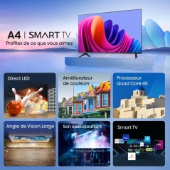 Hisense 32A4S - TV LED 32 (80 cm) - HD Ready 1366x768 - Smart TV - 2 H