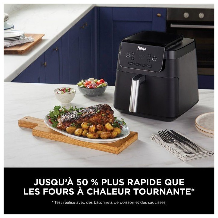 Friteuse sans huile - Air Fryer - NINJA - AF170EU - 6,2L - 4 programmes de cuisson - 2000W - Noir