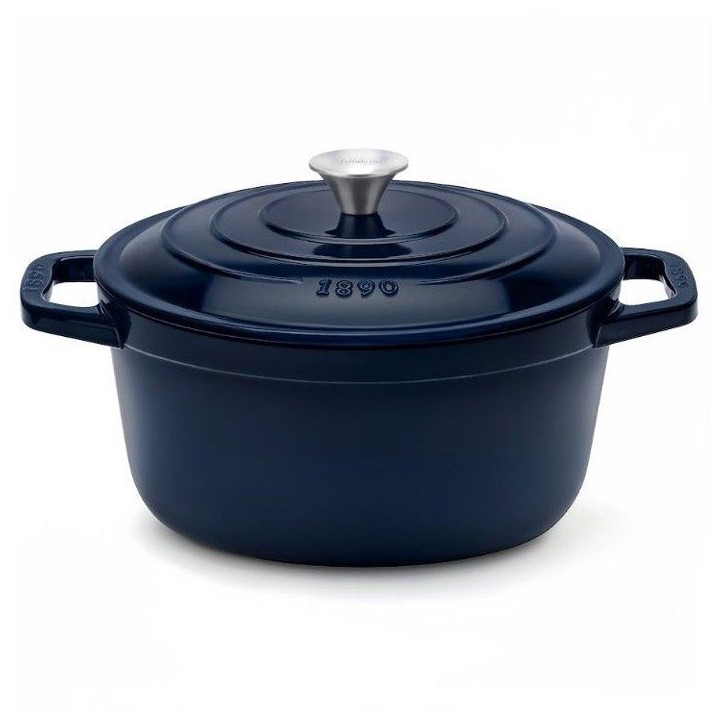 Cocotte en fonte émaillée - LA FONDERIE 1890 - ALMA25 - Induction tous feux - Revetement émaillé - Cuisson homogene