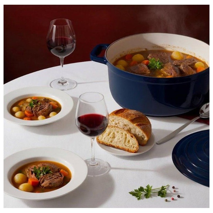 Cocotte en fonte émaillée - LA FONDERIE 1890 - ALMA25 - Induction tous feux - Revetement émaillé - Cuisson homogene