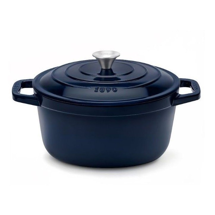 Cocotte en fonte émaillée - LA FONDERIE 1890 - ALMA22 - Induction tous feux - Revetement émaillé - Cuisson homogene
