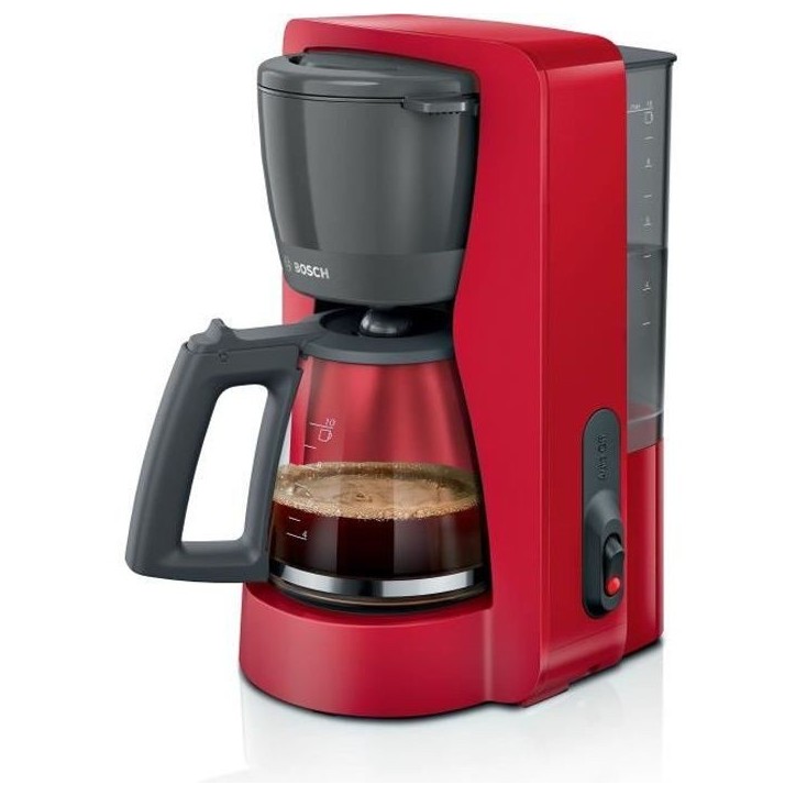 Cafetiere Filtre - BOSCH - TKA2M114 MyMoment - Rouge - Capacité 1,25L - verseuse verre - systeme anti-gouttes Cafetiere Filtre - BOSCH - TKA2M114 MyMoment - Rouge - Capacité 1,25L - verseuse verre - systeme anti-gouttes