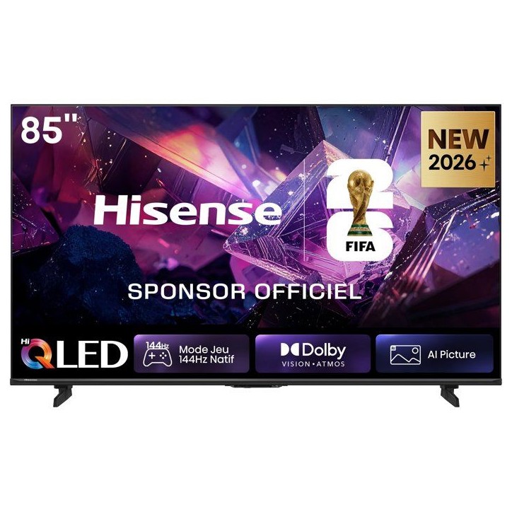 Hisense 85E7S Pro - TV QLED 85 (215 cm) - 4K UHD 3840x2160 - 144 Hz - Caisson de basses intégré - HDR10+ - Smart TV - 4x HDMI Hisense 85E7S Pro - TV QLED 85 (215 cm) - 4K UHD 3840x2160 - 144 Hz - Caisson de basses intégré - HDR10+ - Smart TV - 4x HDMI