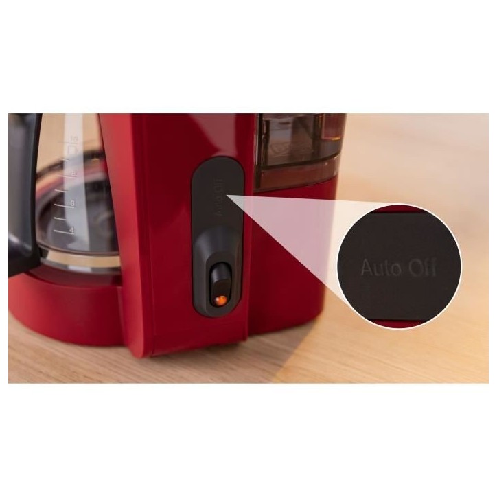 Cafetiere Filtre - BOSCH - TKA2M114 MyMoment - Rouge - Capacité 1,25L - verseuse verre - systeme anti-gouttes Cafetiere Filtre - BOSCH - TKA2M114 MyMoment - Rouge - Capacité 1,25L - verseuse verre - systeme anti-gouttes