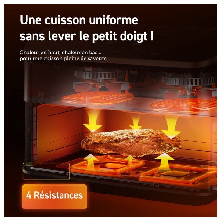 AirFryer - COSORI - DualBlaze Twinfry Pro Ceramic - 10 L - Blanc - Connectée Wi-Fi