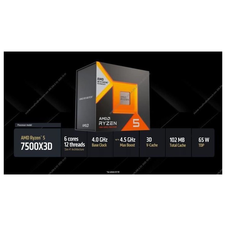 Processeur - AMD - Ryzen 5 - 7500X3D
