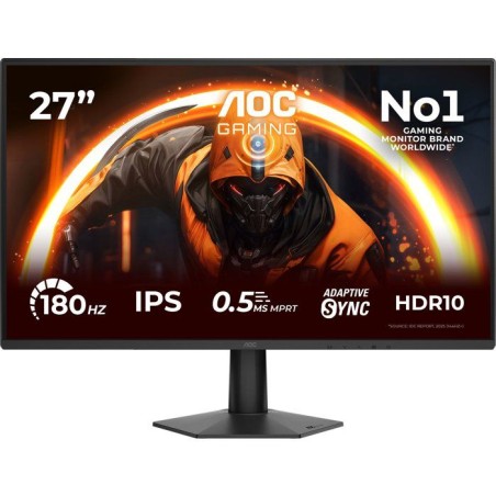 Écran PC Gamer - AOC - 27 - Full HD - 180 Hz - IPS - 0,5 ms - HDR10 A