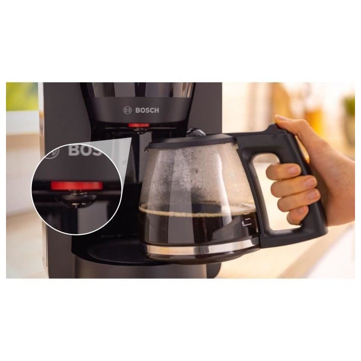 Cafetiere Filtre - BOSCH - TKA2M113 MyMoment - Noire - Capacité 1,25L - verseuse verre - systeme anti-gouttes Cafetiere Filtre - BOSCH - TKA2M113 MyMoment - Noire - Capacité 1,25L - verseuse verre - systeme anti-gouttes