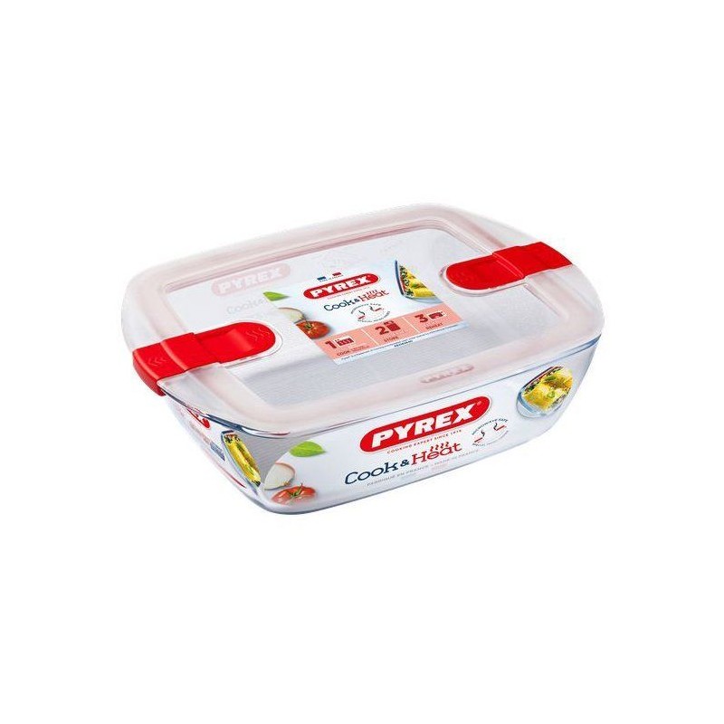 Boîtes de conservation rectangulaires - PYREX - Cook & Heat - Lot de