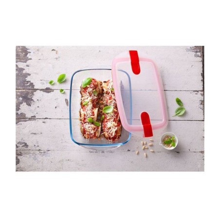 Boîtes de conservation rectangulaires - PYREX - Cook & Heat - Lot de 3 - 1,1 L - Couvercles micro-ondes