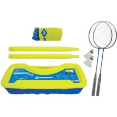 Ensemble de badminton - SCHILDKROT - Donic Schildkröt - 2 raquettes - 1 filet - Couleur bleu/jaune