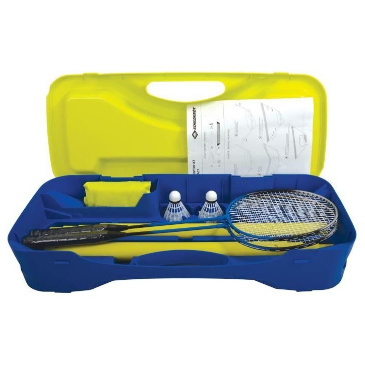 Ensemble de badminton - SCHILDKROT - Donic Schildkröt - 2 raquettes - 1 filet - Couleur bleu/jaune Ensemble de badminton - SCHILDKROT - Donic Schildkröt - 2 raquettes - 1 filet - Couleur bleu/jaune