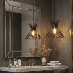 Suspension lustre D BY M.RED Black - Fer noir - Style moderne - Design