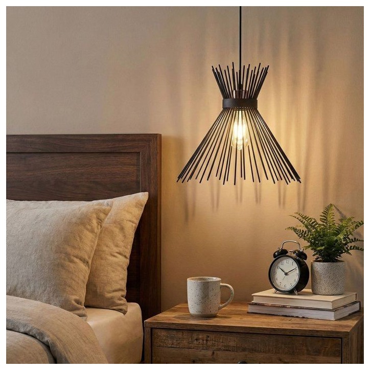 Suspension lustre D BY M.RED Black - Fer noir - Style moderne - Design raffiné
