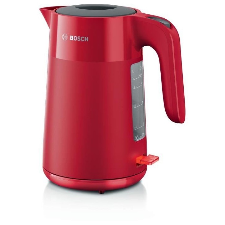 Bouilloire - BOSCH - TWK2M164 MyMoment - Rouge Mate - indicateur de tasses - niveau d'eau visible Bouilloire - BOSCH - TWK2M164 MyMoment - Rouge Mate - indicateur de tasses - niveau d'eau visible