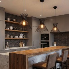 Suspension lustre D BY M.RED Black - Fer noir - Style moderne - Design