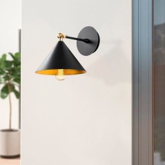 Applique murale Black - Industriel et scandinave - Métal - Design tendance
