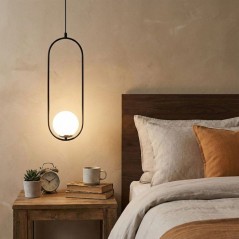 Suspension lustre D BY M.RED Black White - Bicolore - Moderne - Décoratif