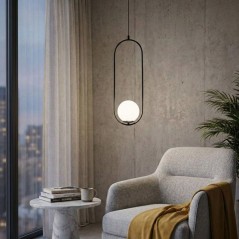 Suspension lustre D BY M.RED Black White - Bicolore - Moderne - Décor