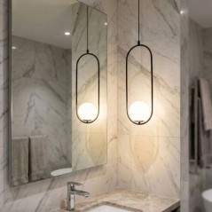 Suspension lustre D BY M.RED Black White - Bicolore - Moderne - Décor