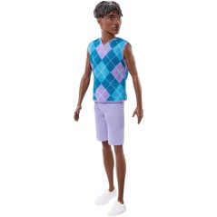 Poupée - BARBIE - Ken Fashionista JJN67 - Polo carreaux - Look tendance - Tenue estivale