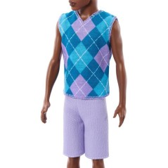 Poupée - BARBIE - Ken Fashionista JJN67 - Polo carreaux - Look tendan