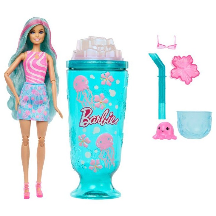 Poupée surprise - BARBIE - Pop Reveal Océan Méduse JKF62 - 8 surprises - Slime - Accessoires